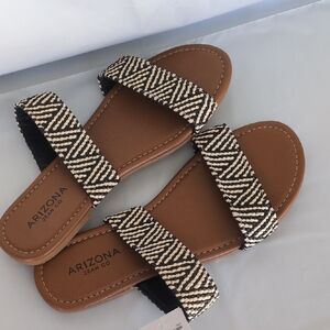 Arizona Jeans Co Women's Woven Summer Boho‎ Sandals Size 7